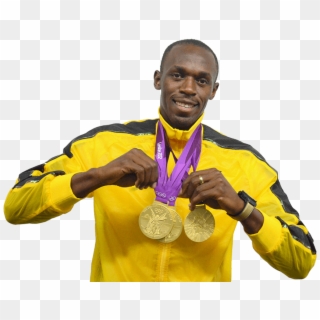 Usain Bolt Png - Usain Bolt Wearing Medals Clipart