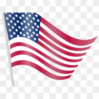 Waving Flag Cliparts - American Flag Clip Art Transparent - Png Download