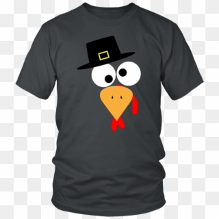 Funny Cute Turkey Face Pilgrim Thanksgiving Apparel - T-shirt Clipart