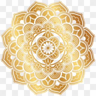 Mandala Design - Golden Vector Mandala Png Clipart