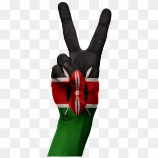 Kenya Flag Hand Symbol Peace Png Image - Happy Madaraka Day 2018 Clipart