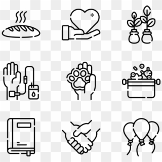 Charity - Hand Drawn Icons Png Clipart