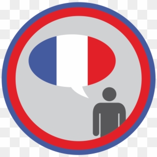 Speak French Badge - Clip Art - Png Download