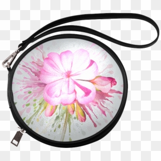 Pink Flower Color Splash - Toiletry Bag Clipart