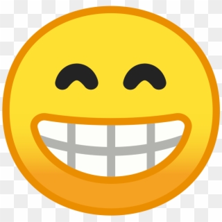 Beaming Face With Smiling Eyes Icon - Smiling Emoji Squinty Eyes Clipart