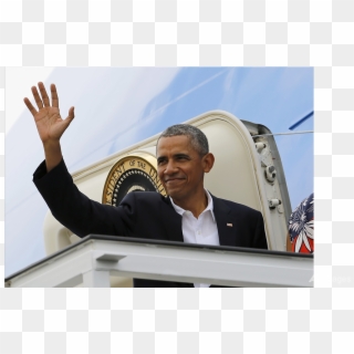 Obama Air Force One Goodbye , Png Download Clipart