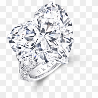 A Graff Ring Featuring A D Flawless Heart Shape Diamond - Graff Heart Shaped Diamond Ring Clipart