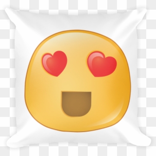 Heart Eyes Emoji Pillow - Cushion Clipart