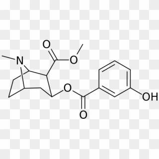 Cocaine Analog 184b - Phenyl Salicylate Structural Formula Clipart