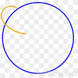 In The Top Left Portion Of The Circle, Draw A Curved - Circle Clipart