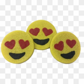 Heart Eyes Emoji Sugar Cookies - Smiley Clipart