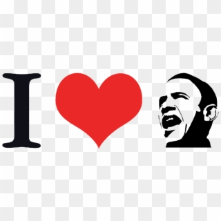 The I Heart Obama T Shirt - Png I Love Clipart