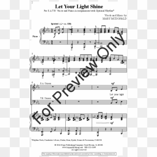 Let Your Light Shine Thumbnail - Fire In The Bow Sheet Music Clipart