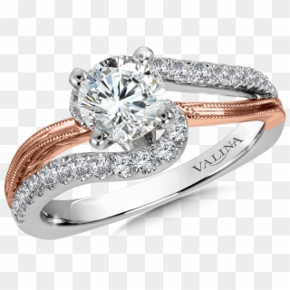 Valina Diamond Split Shank Engagement Ring Mounting - Pre-engagement Ring Clipart
