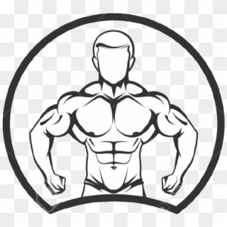 Cropped 36858928 Vector Illustration Of Muscled Man - Man Body Logo Clipart