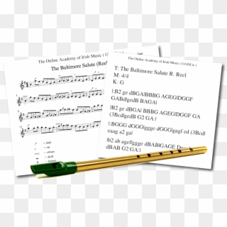 Sample Sheet Music - Flute Clipart