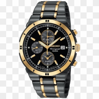 Watches Png Image - Seiko Black Gold Chronograph Clipart