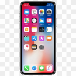 Clipart Phone Iphone - Front Of Iphone X - Png Download