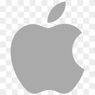 Apple Music - Apple Logo Grey Clipart