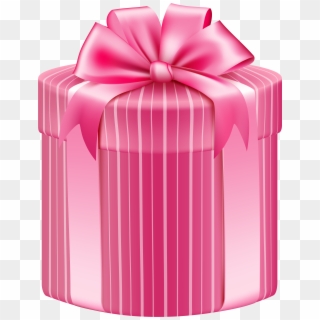 Striped Gift Box Png Clipart Image Gallery - Pink Gift Box Transparent
