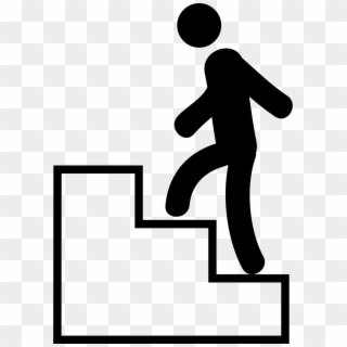 Man Climbing Stairs - Climbing Stairs Icon Clipart