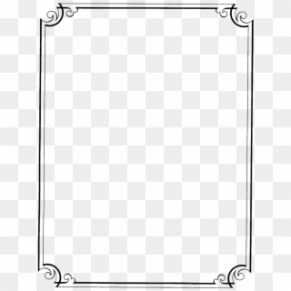 Page Border Design In Black And White , Png Download - Page Borders Transparent Background Clipart