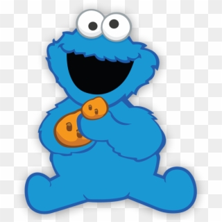 Wall Sticker For Kid The Baby Cookie Monster - Baby Cookie Monster Png Clipart