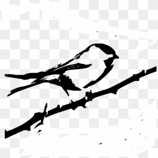 This Free Icons Png Design Of Carolina Chickadee - Chickadee Black And White Art Clipart