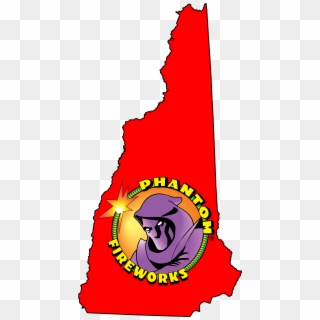 Phantom Fireworks Locations New Hampshire - New Hampshire State Outline With Flag Clipart