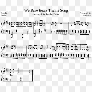 We Bare Bears Theme Song - Kass Theme Accordion Sheet Music Clipart