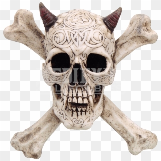 Devil Skull Head Crossbones Clipart