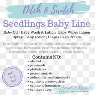 Seedlings Baby Line Young Living - Seedling Line Young Living Clipart