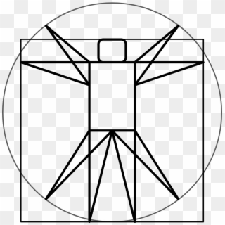 Vitruvian Man Icon - Circle Clipart