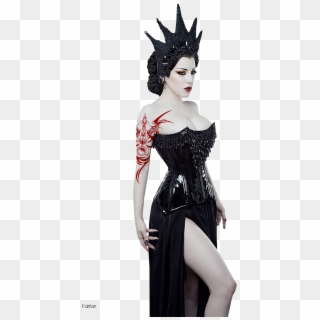 Woman Goth Queen - Halloween Costume Clipart