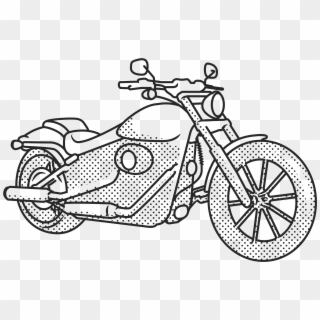 Drawing Motorcycle Side View - Black Square Motorcycle Png Clipart