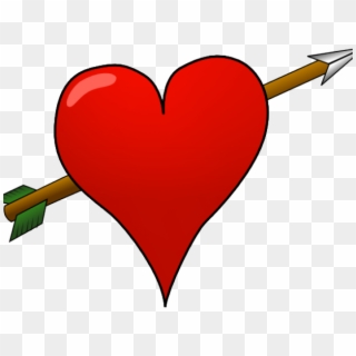 Heart With Arrow - Heart With A Arrow Clipart