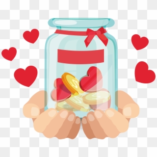 Donation Png Free Download - Hand Holding A Jar Drawing Clipart