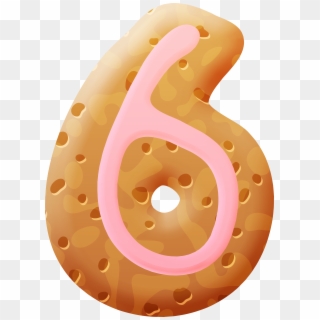 Biscuit Number Six Png Clipart Image - Number Six Png Transparent Png