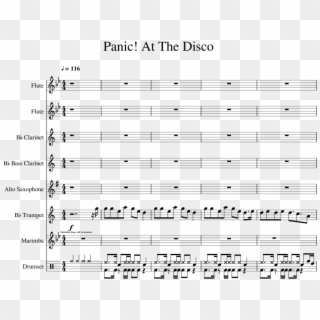 Panic At The Disco - Sheet Music Clipart