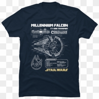 Millennium Falcon Schematic - Millennium Falcon T Shirt Clipart