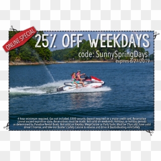 Boat Rental Coupon - Poster Clipart