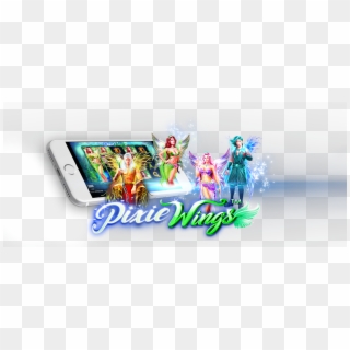 Pixie Wings Slots Game Logo - Illustration Clipart