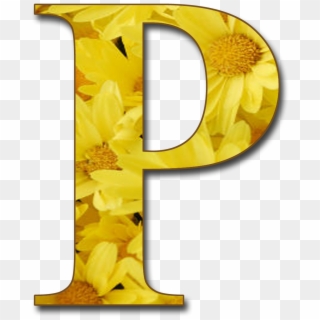 Letter P With The Shadow Png - P Letter Yellow Clipart