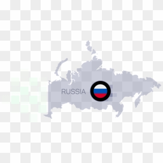 Proxy Russia - Russia Map In Blue Clipart
