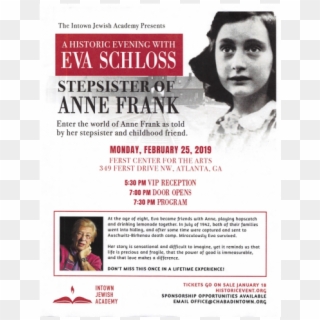 Eva Schloss Event Flyer Clipart
