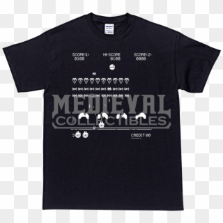 Official Nedcore Space Invaders Game Over Short Sleeve - Weber T Shirt Clipart