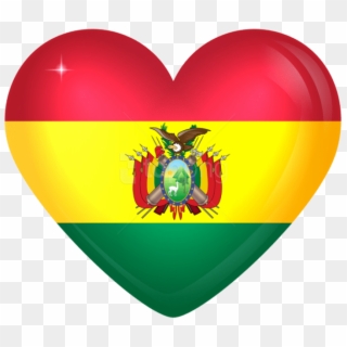 Free Png Download Bolivia Large Heart Flag Clipart - Coat Of Arms For Bolivia Transparent Png