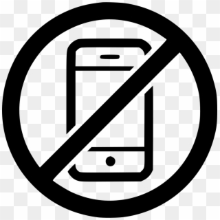 No Phone Png Transparent Background - No Cell Phone Black And White Clipart