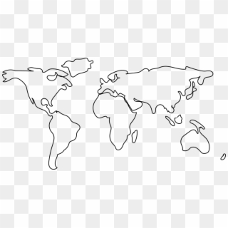 Earth Map Black And White Clipart