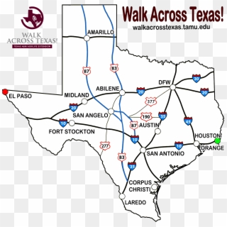 Walk Across Texas Example Map - Rancho De Ricky Muñoz Clipart
